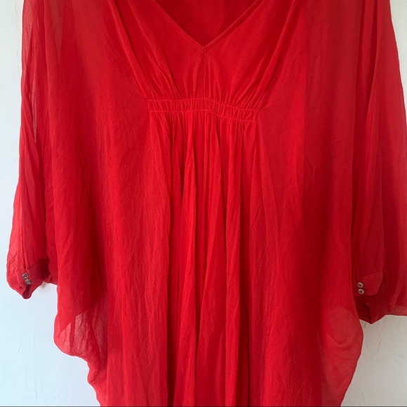 Diane Von Furstenberg Red Silk Shift Dress - Picture 6 of 11